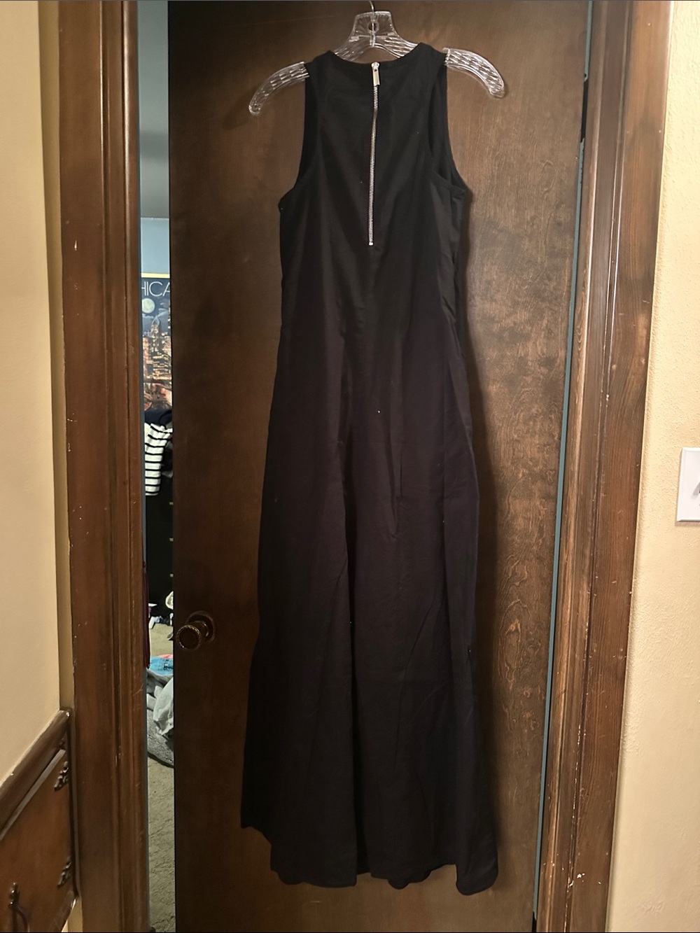Marcella NYC Gracie Sleeveless Black Maxi Dress with Pockets - Picture 4 of 5